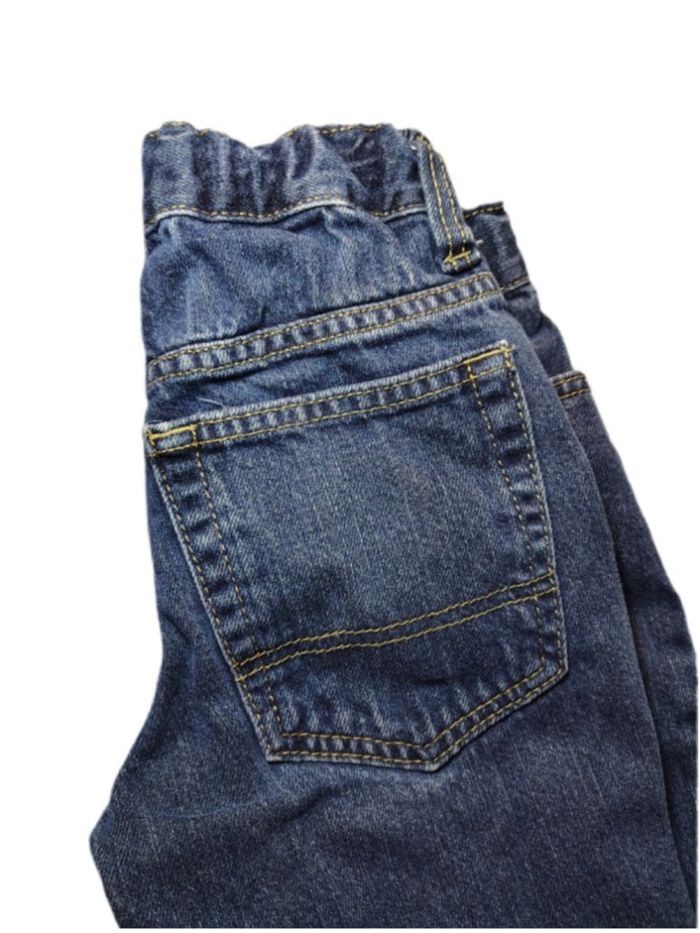 Old Navy Boys Jeans Size 7 Blue Denim Straight Leg Adjustable Waist Classic - Picture 3 of 6
